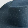 Studded denim cowboy hat