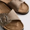 Studded single-strap footbed sandals