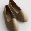 Suede ballet flats