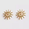 Sun spiral stud earrings