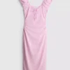 Sweetheart crinkle midi dress Sweetheart crinkle midi dress