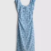 Sweetheart crinkle midi dress Sweetheart crinkle midi dress