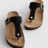 T-bar buckle mule sandals
