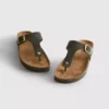 T-bar buckle mule sandals