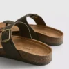 T-bar buckle mule sandals