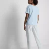 T-shirt and striped-bottom pajamas T-shirt and striped-bottom pajamas
