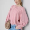 Textured balloon-sleeve blouse Textured balloon-sleeve blouse