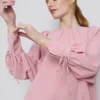 Textured balloon-sleeve blouse Textured balloon-sleeve blouse