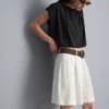 Textured belted bermuda shorts Textured belted bermuda shorts