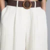 Textured belted bermuda shorts Textured belted bermuda shorts