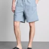 Textured drawstring denim shorts Textured drawstring denim shorts