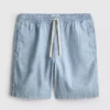 Textured drawstring denim shorts Textured drawstring denim shorts