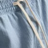 Textured drawstring denim shorts Textured drawstring denim shorts