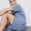 Textured drawstring pajama shorts Textured drawstring pajama shorts