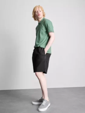 Textured drawstring shorts