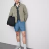 Textured drawstring-waist shorts Textured drawstring-waist shorts