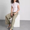 Textured high collar top