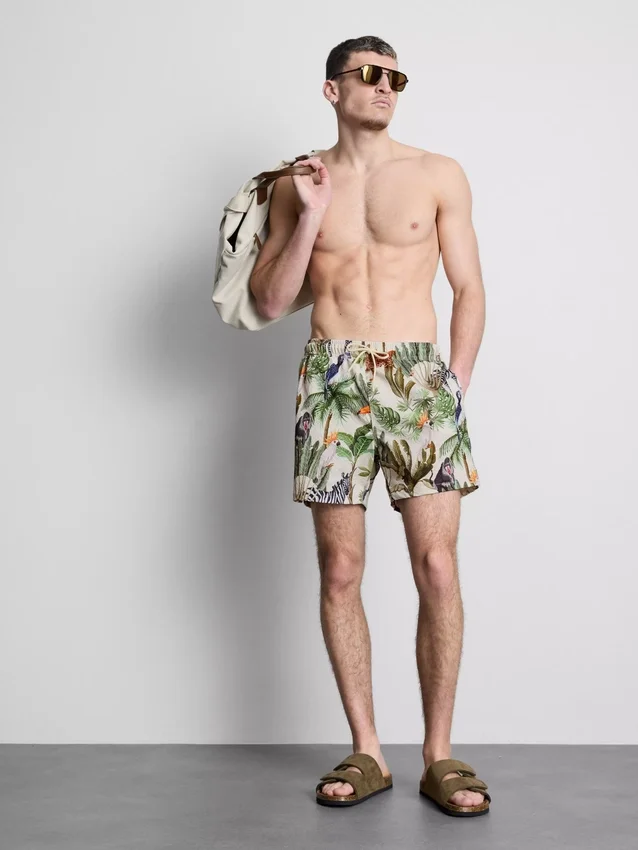 Textured jungle swim shorts Textured jungle swim shorts