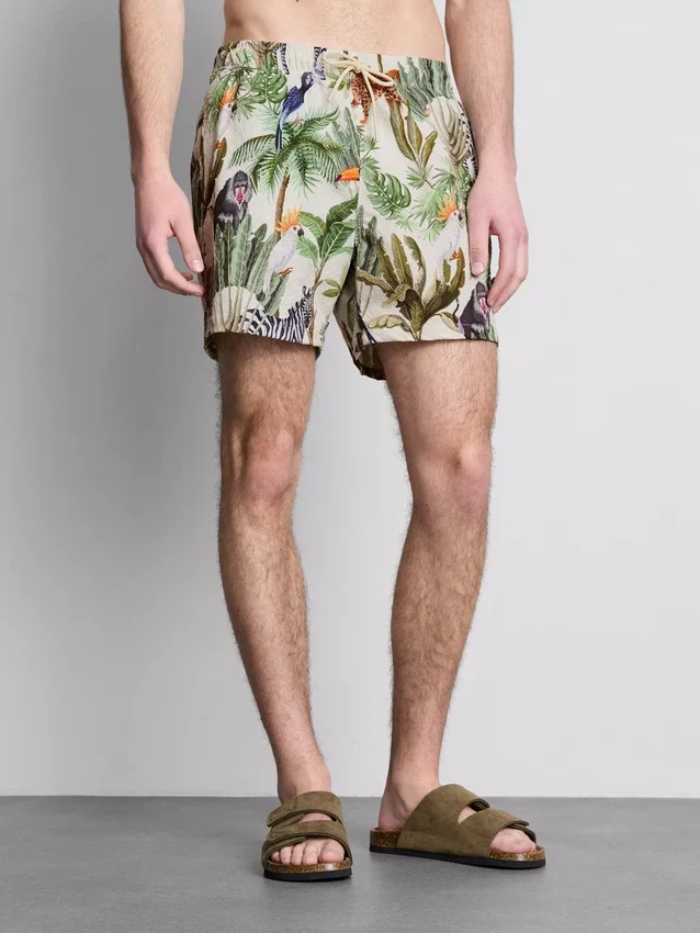 Textured jungle swim shorts Textured jungle swim shorts