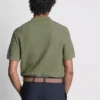 Textured knitted polo shirt