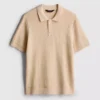 Textured knitted polo shirt Textured knitted polo shirt
