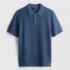 Textured knitted polo shirt Textured knitted polo shirt