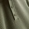 Textured knitted polo shirt