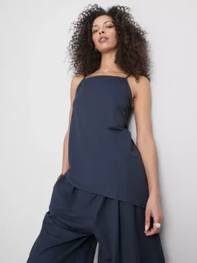 Textured longline cami top