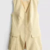 Textured longline waistcoat Textured longline waistcoat