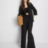 Textured notched lapel blazer Textured notched lapel blazer