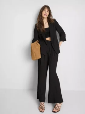 Textured notched lapel blazer Textured notched lapel blazer