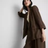 Textured notched lapel blazer Textured notched lapel blazer
