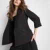 Textured notched lapel blazer Textured notched lapel blazer