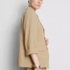 Textured notched lapel blazer Textured notched lapel blazer