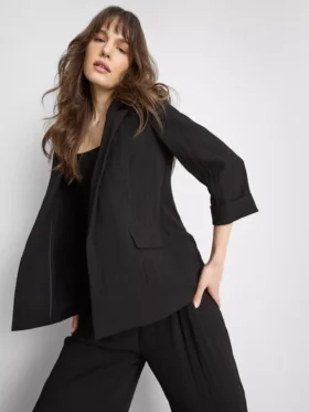 Textured notched lapel blazer Textured notched lapel blazer