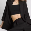 Textured notched lapel blazer Textured notched lapel blazer
