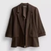 Textured notched lapel blazer Textured notched lapel blazer