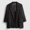 Textured notched lapel blazer Textured notched lapel blazer
