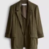 Textured notched lapel blazer Textured notched lapel blazer