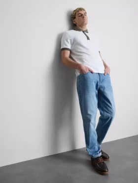 Textured polo shirt