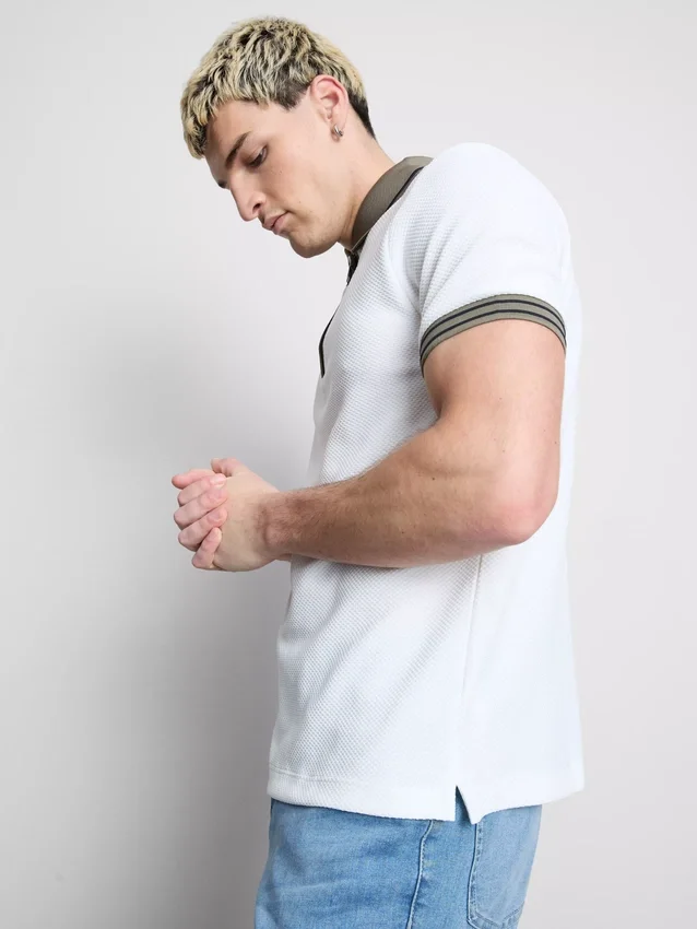 Textured polo shirt Textured polo shirt