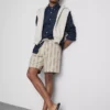 Textured stripe bermuda shorts Textured stripe bermuda shorts