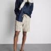 Textured stripe bermuda shorts Textured stripe bermuda shorts