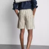 Textured stripe bermuda shorts Textured stripe bermuda shorts