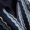 Textured stripe knit polo shirt Textured stripe knit polo shirt