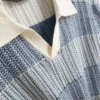 Textured stripe knitted polo shirt Textured stripe knitted polo shirt