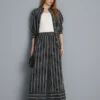 Textured stripe wide leg pants Textured stripe wide leg pants