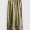 Textured stripe wide leg pants Textured stripe wide leg pants