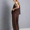 Textured wide leg drawstring pants Textured wide leg drawstring pants