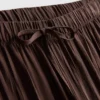 Textured wide leg drawstring pants Textured wide leg drawstring pants